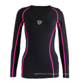 Black Color Womens Running V Neck Shirt (SRC234)